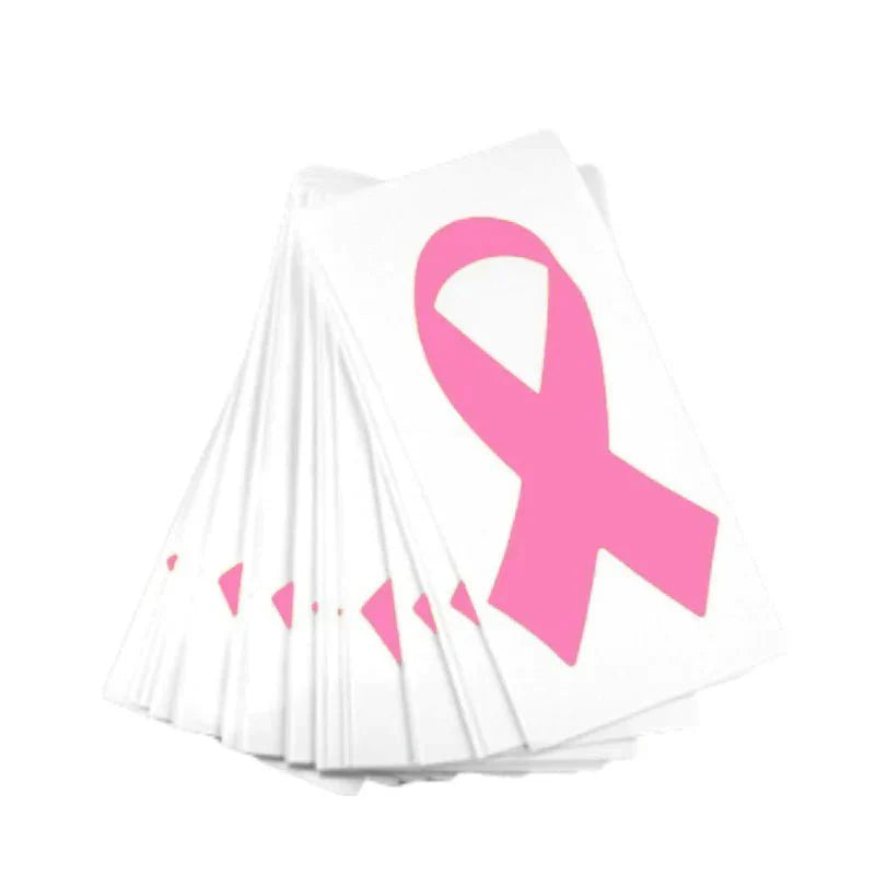 25 Pack Small Breast Cancer Ribbon Decals