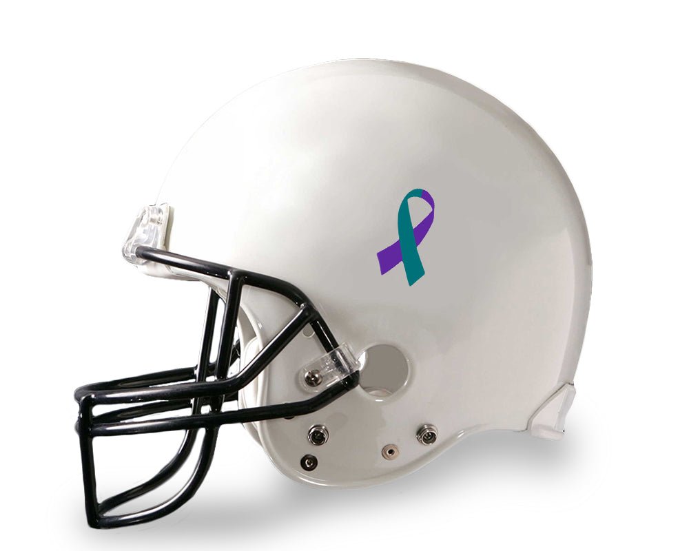 25 Pack Teal & Purple Ribbon Awareness Decals