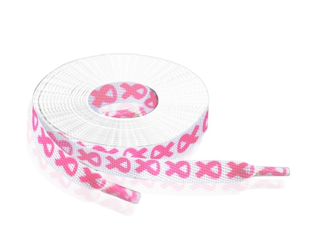 10 Pairs Breast Cancer Pink Ribbon Shoelaces