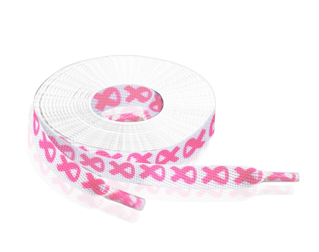 10 Pairs Breast Cancer Pink Ribbon Shoelaces
