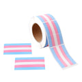 250 Rectangle Transgender Pride Stickers (250 per Roll)