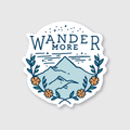 Wander More Sticker