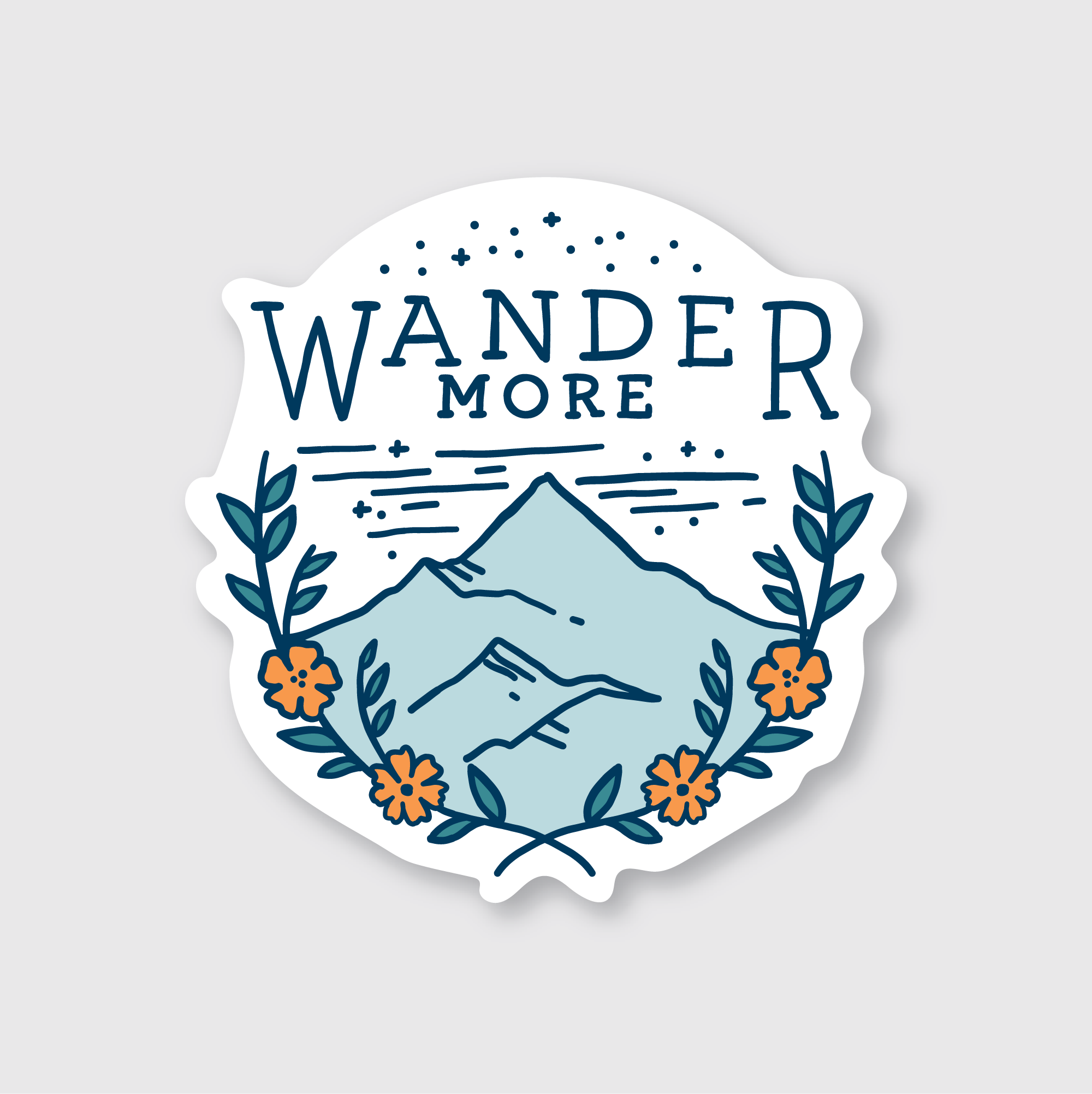 Wander More Sticker