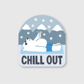 Chill Out Polar Bear Sticker