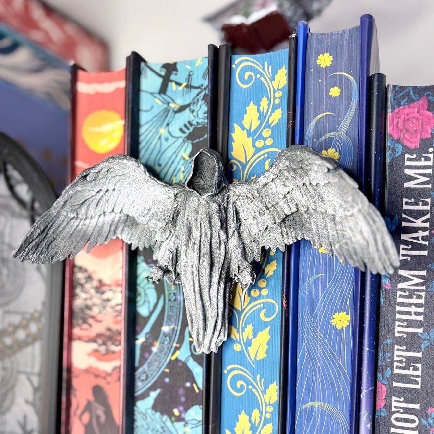 3d Printed Angel of Death Book Spine Hugger Bookshelf Decor