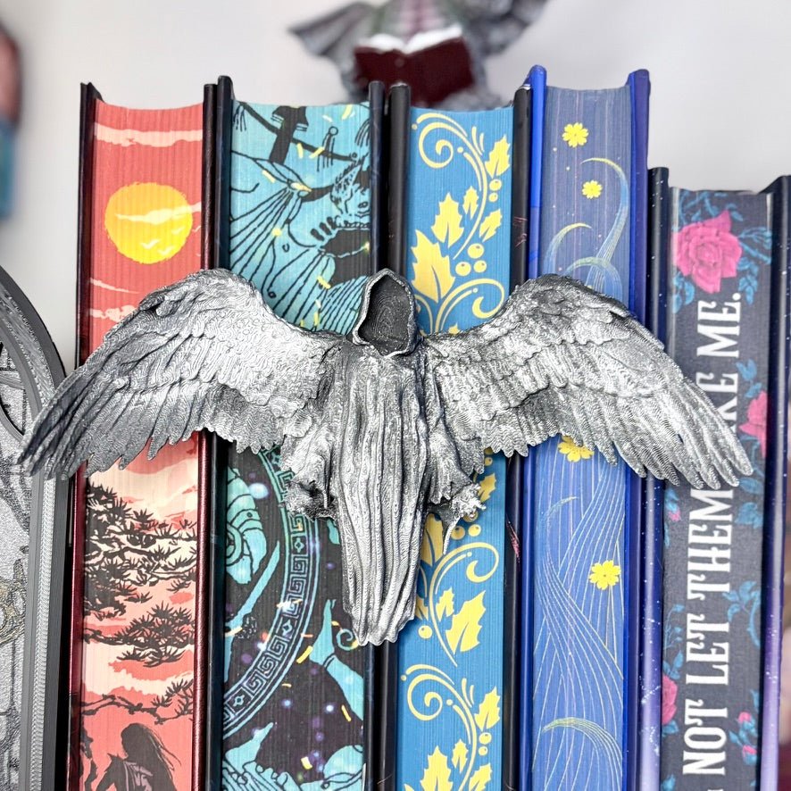 3d Printed Angel of Death Book Spine Hugger Bookshelf Decor