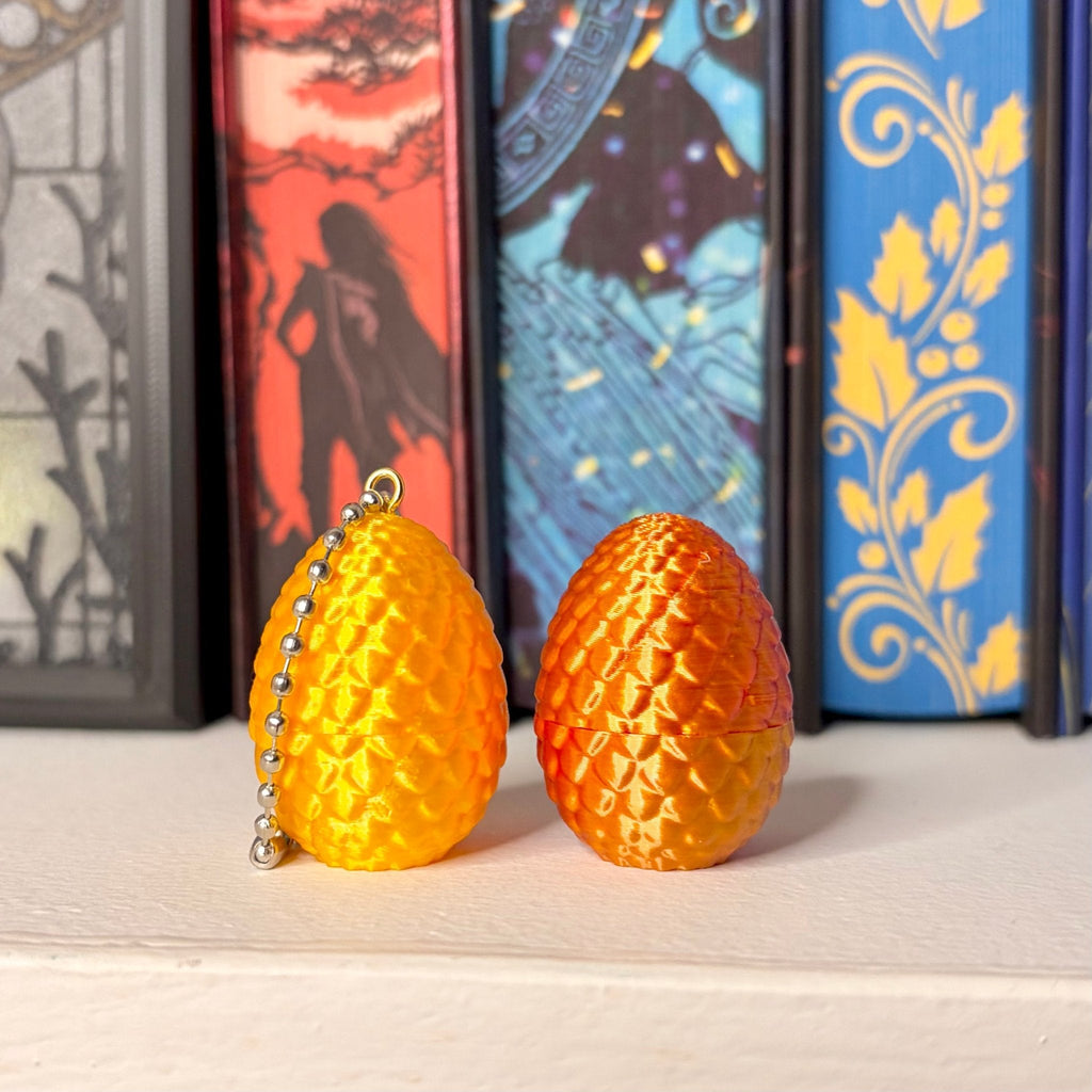3D Printed Baby Dragon in an Egg - keychain version available
