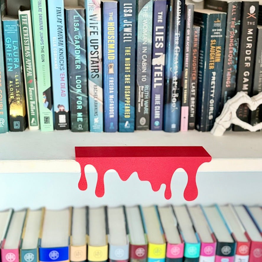 3d Printed Bloody Bookshelf Drips Decor