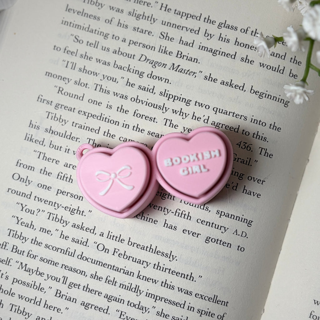 3d Printed Bookish Conversation Hearts Fidget Clicker - Multiple Options