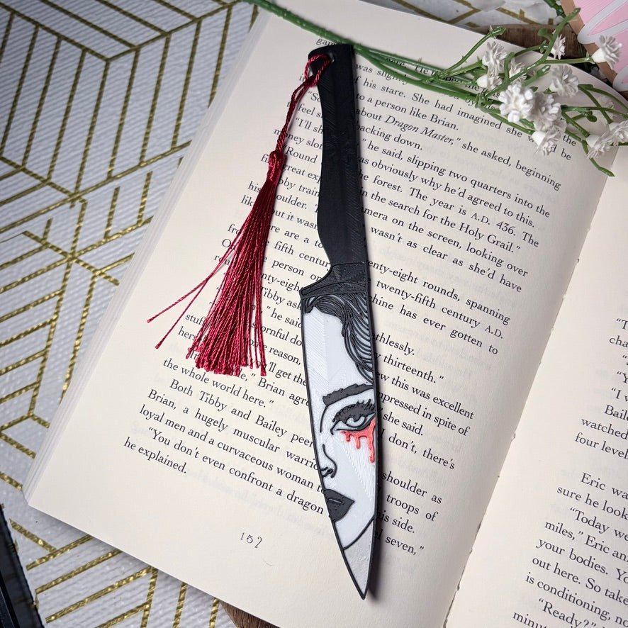 3d Printed Girl on Knife Bookmark