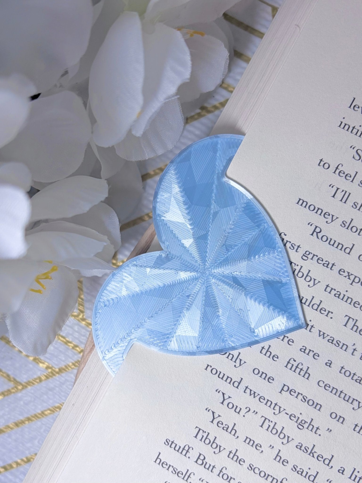 3D Printed Heart Bookmark | Cute Book Accessory