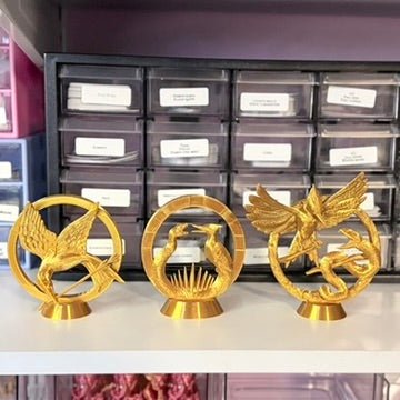 3d Printed Hunger Games Inspired Bookshelf Decor