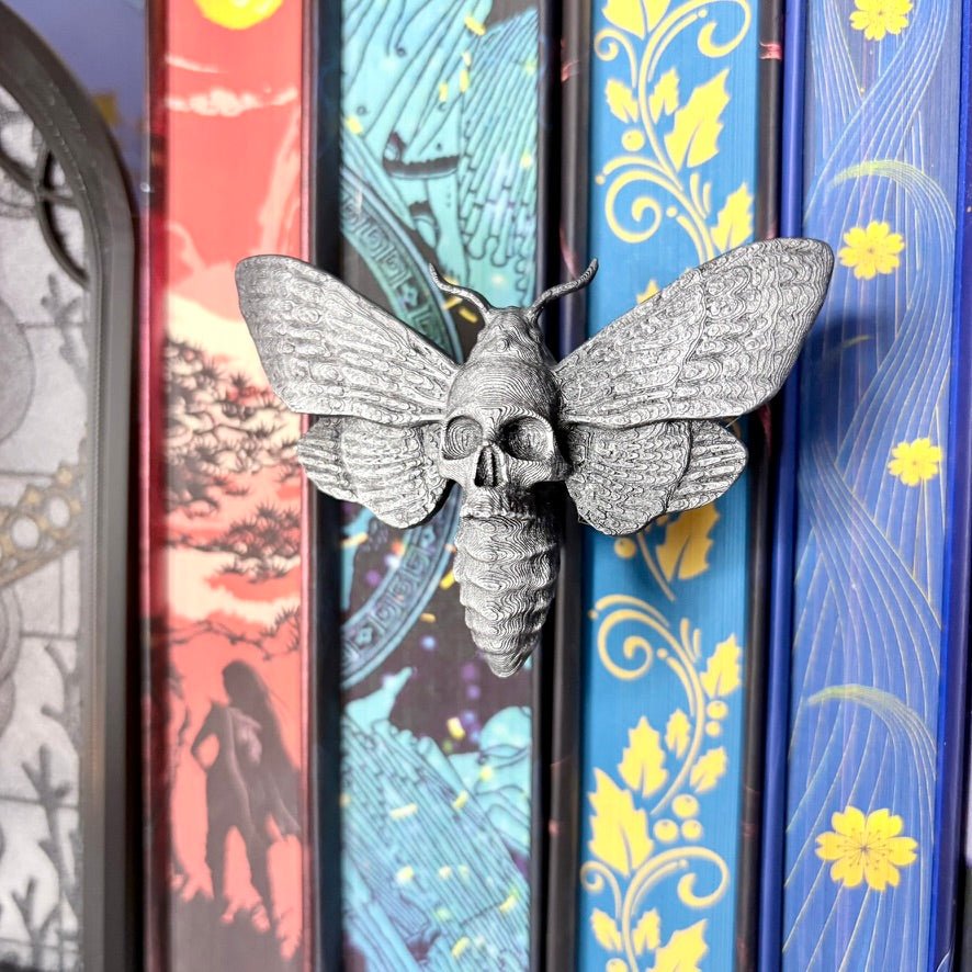 3d Printed Moth Book Spine Hugger Bookshelf Decor
