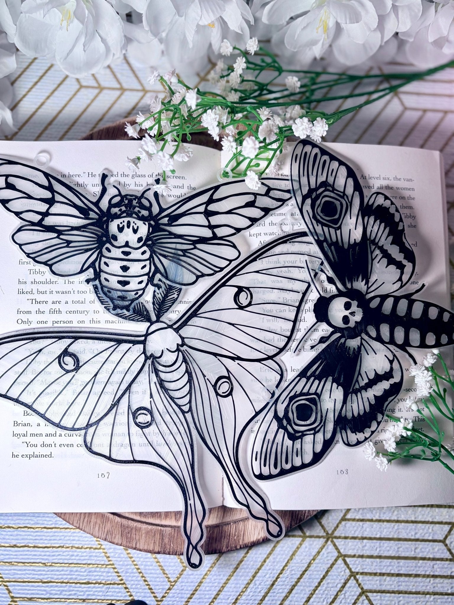 3D Printed Moth Suncatcher - 3 Versions