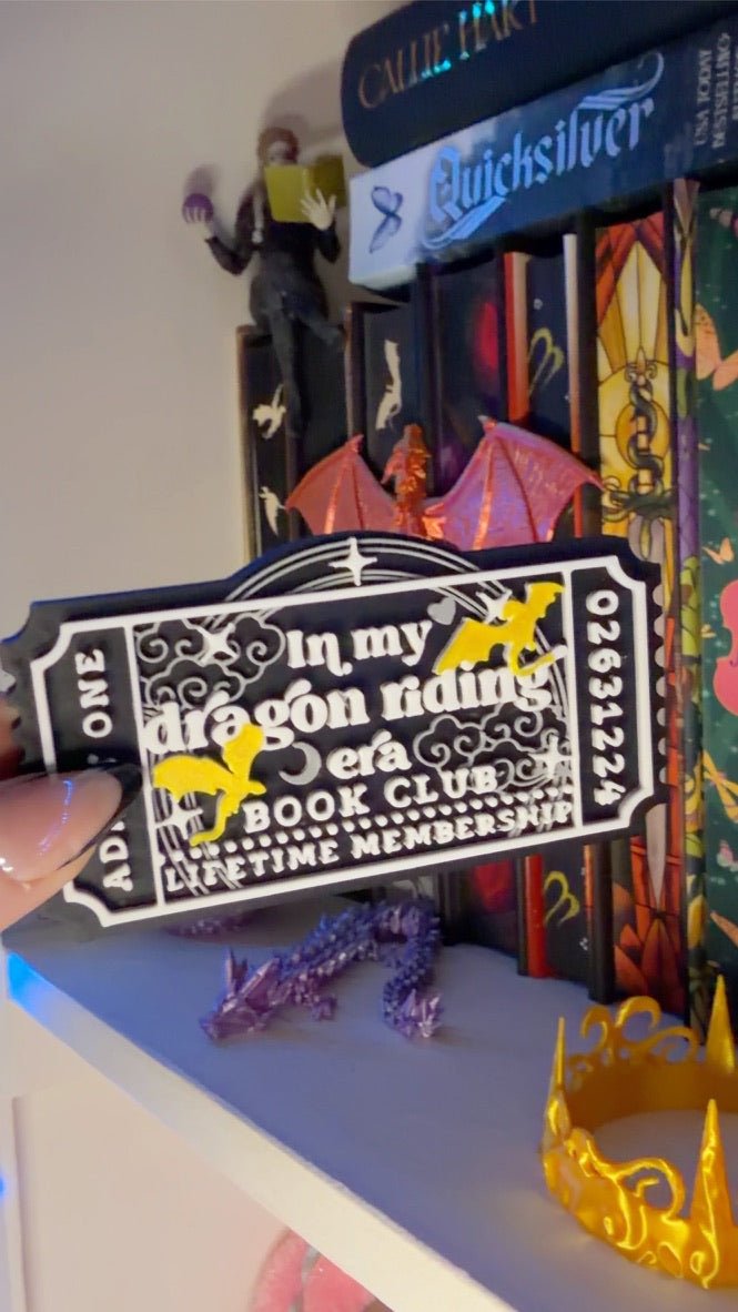3d Printed Shelf Trope Ticket - In My Dragon Riding Era