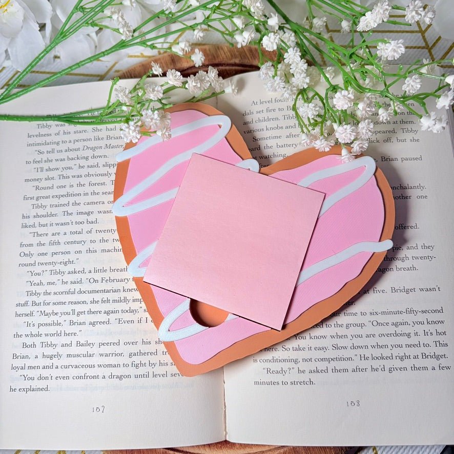 3D Printed Sugar Cookie Post-It Note Holder | Desk Accessory | Cute Office Decor | 4x4 Post-It Organizer