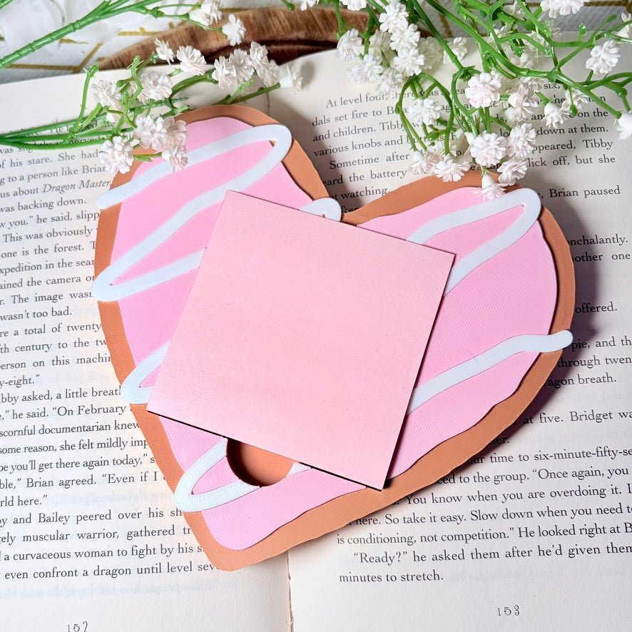 3D Printed Sugar Cookie Post-It Note Holder | Desk Accessory | Cute Office Decor | 4x4 Post-It Organizer