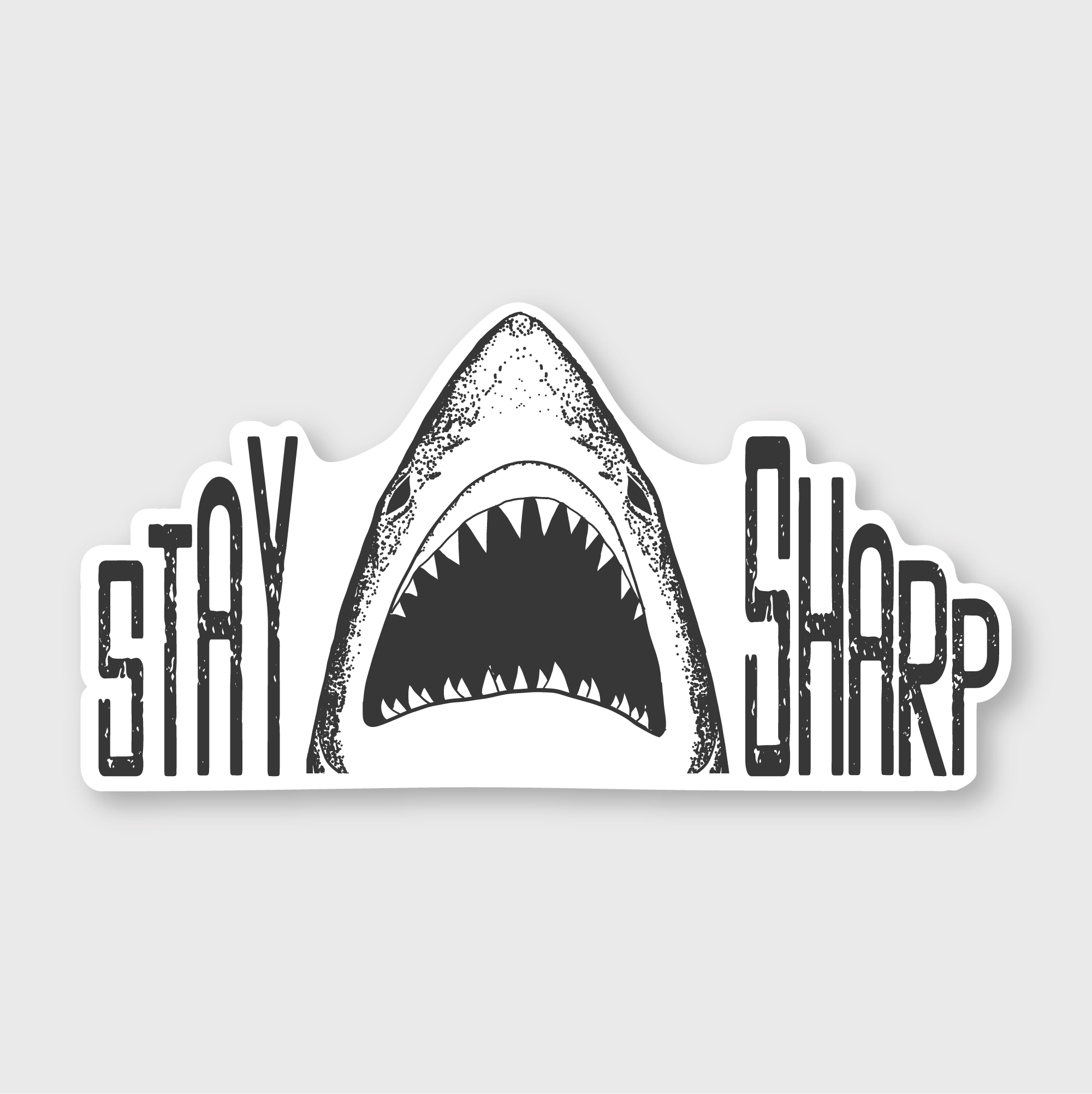 Stay Sharp Shark Sticker