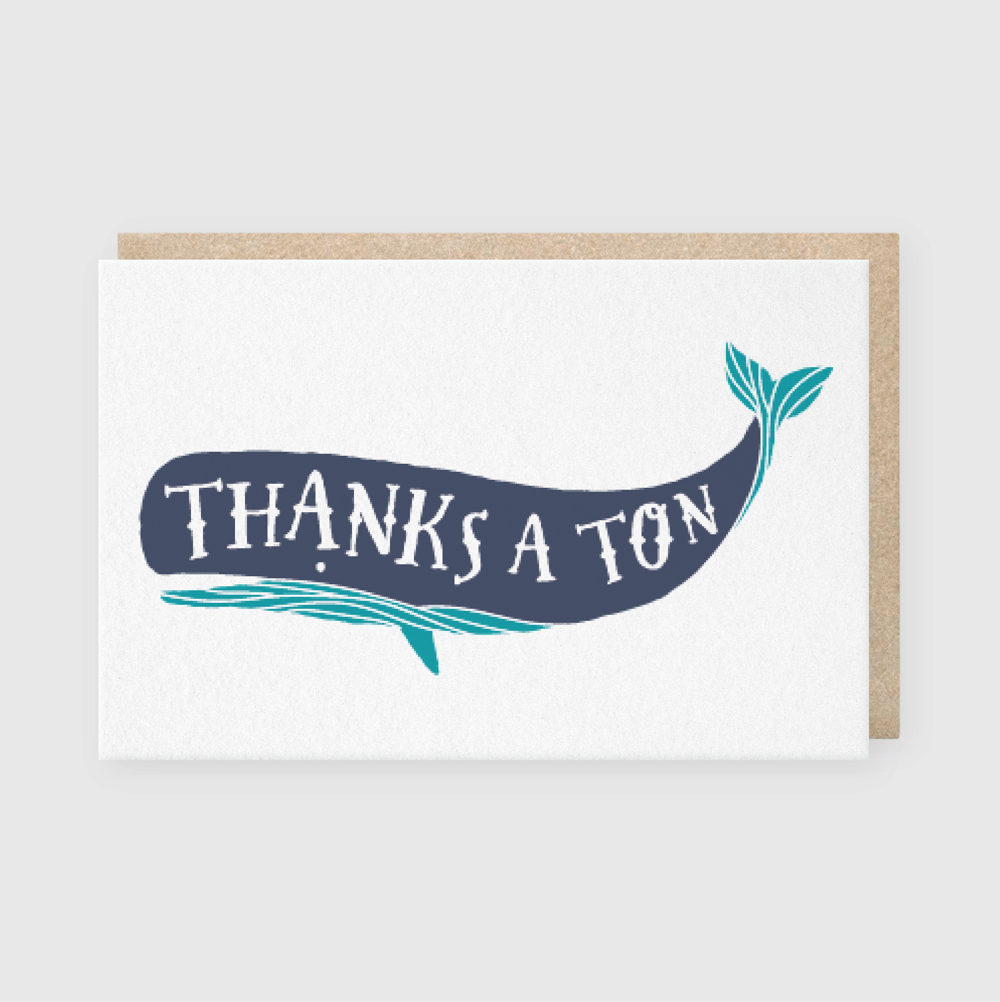 Thanks a Ton Whale Greeting Card