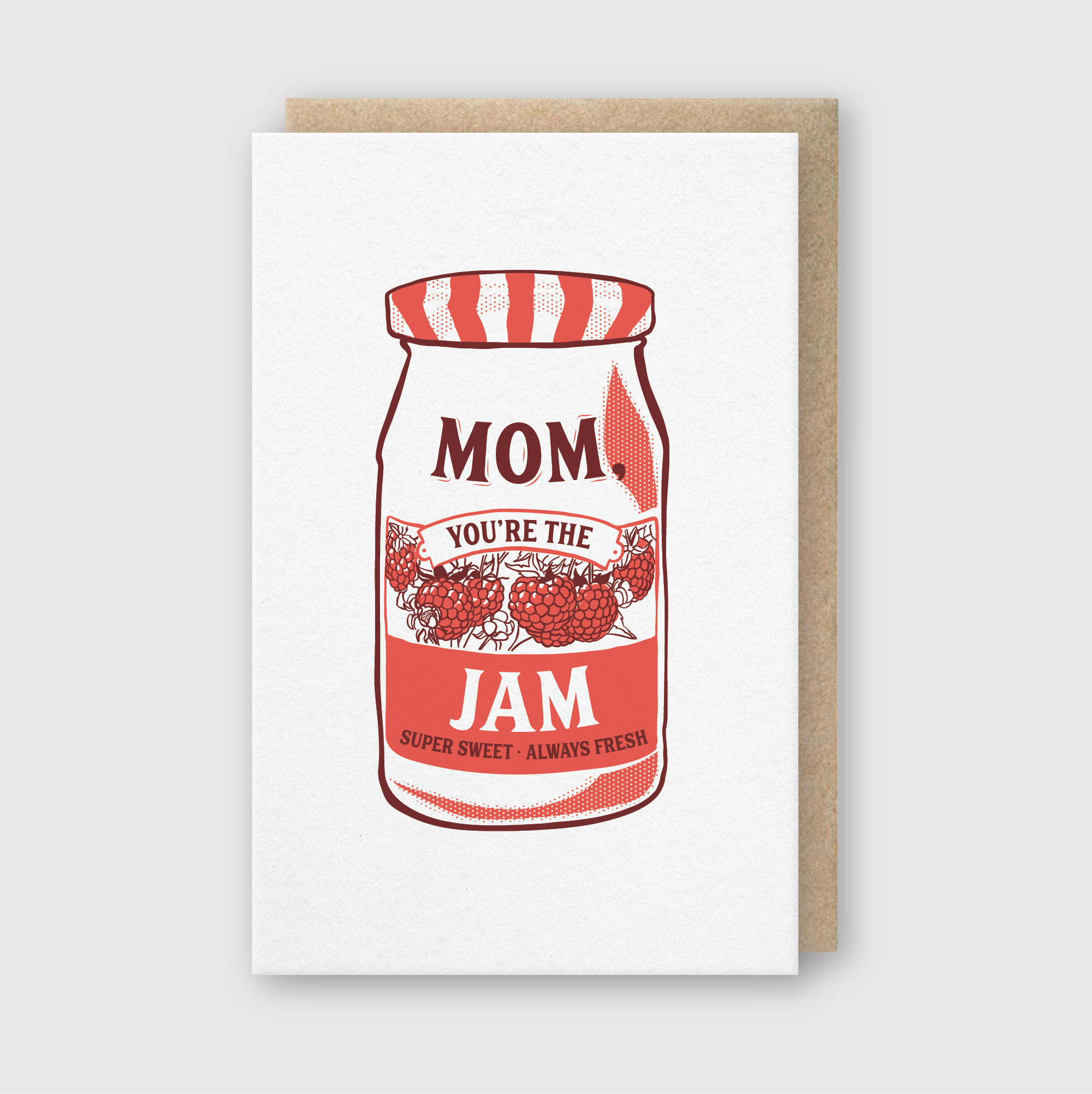 Mom You're The Jam Letterpress Card