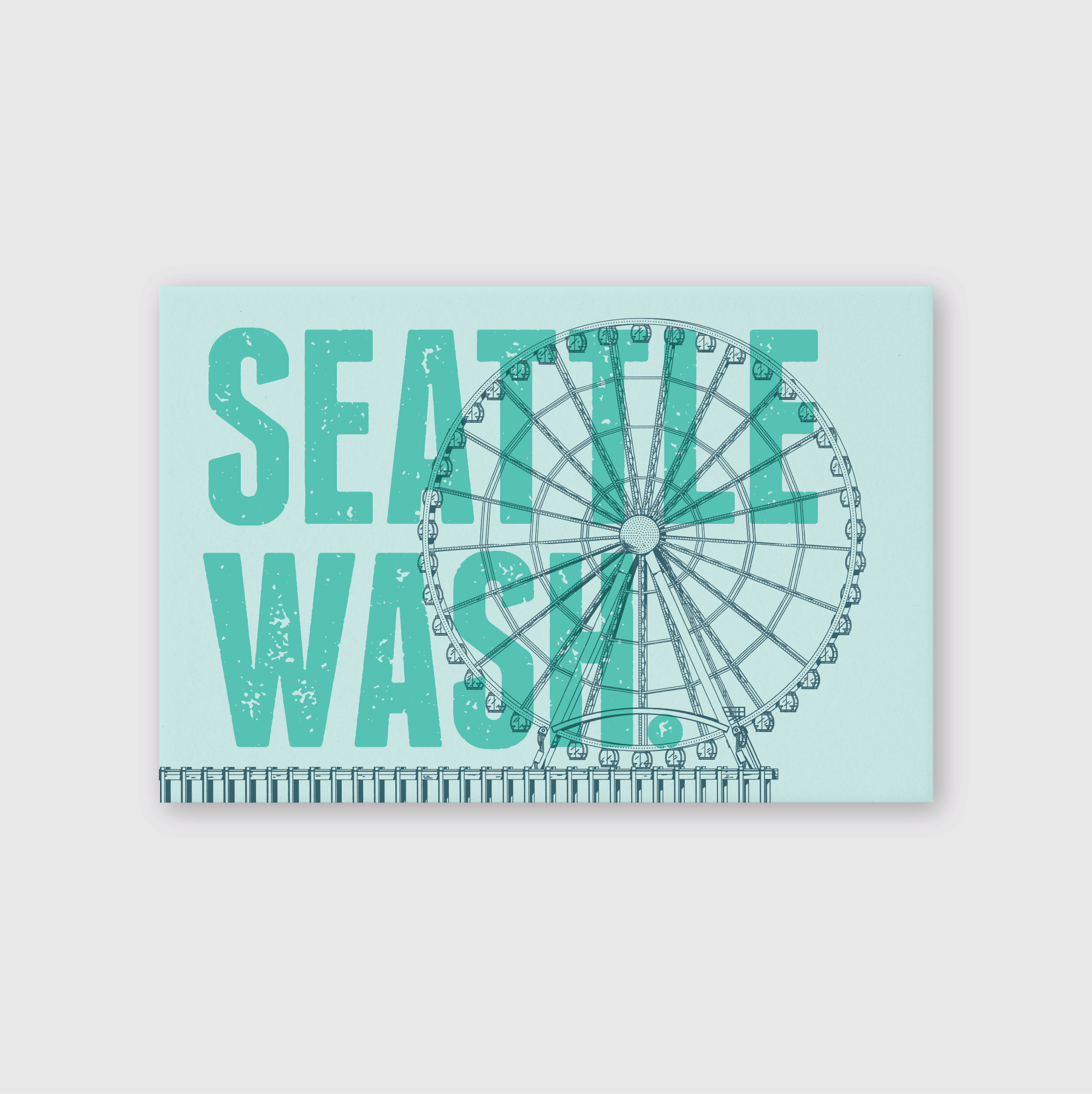 Seattle Wash. Ferris Wheel Postcard