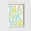 Thank You Abstract Letters Greeting Card