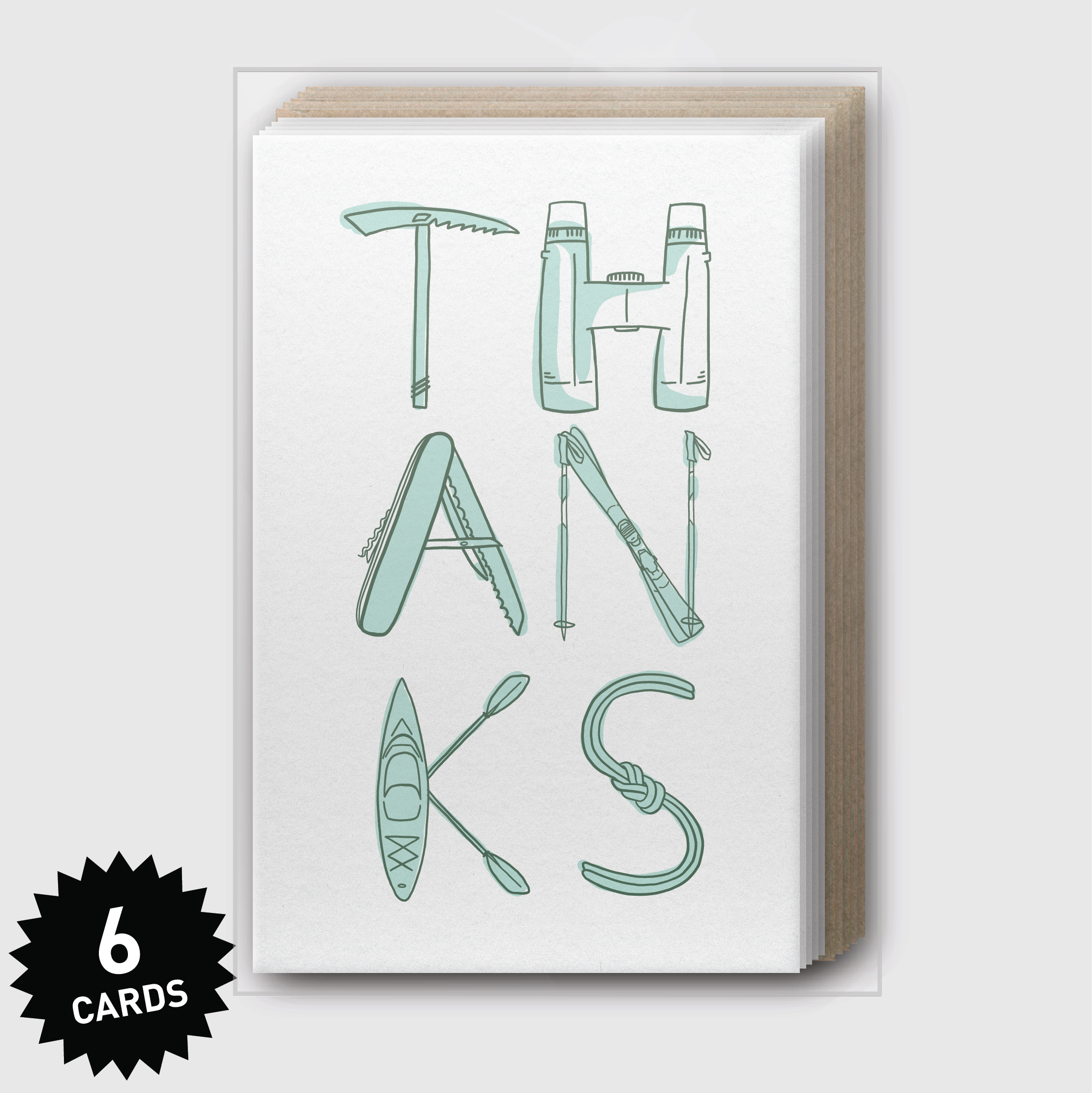 Thanks Gear Greeting CardGreeting Cards - Box Set of 6