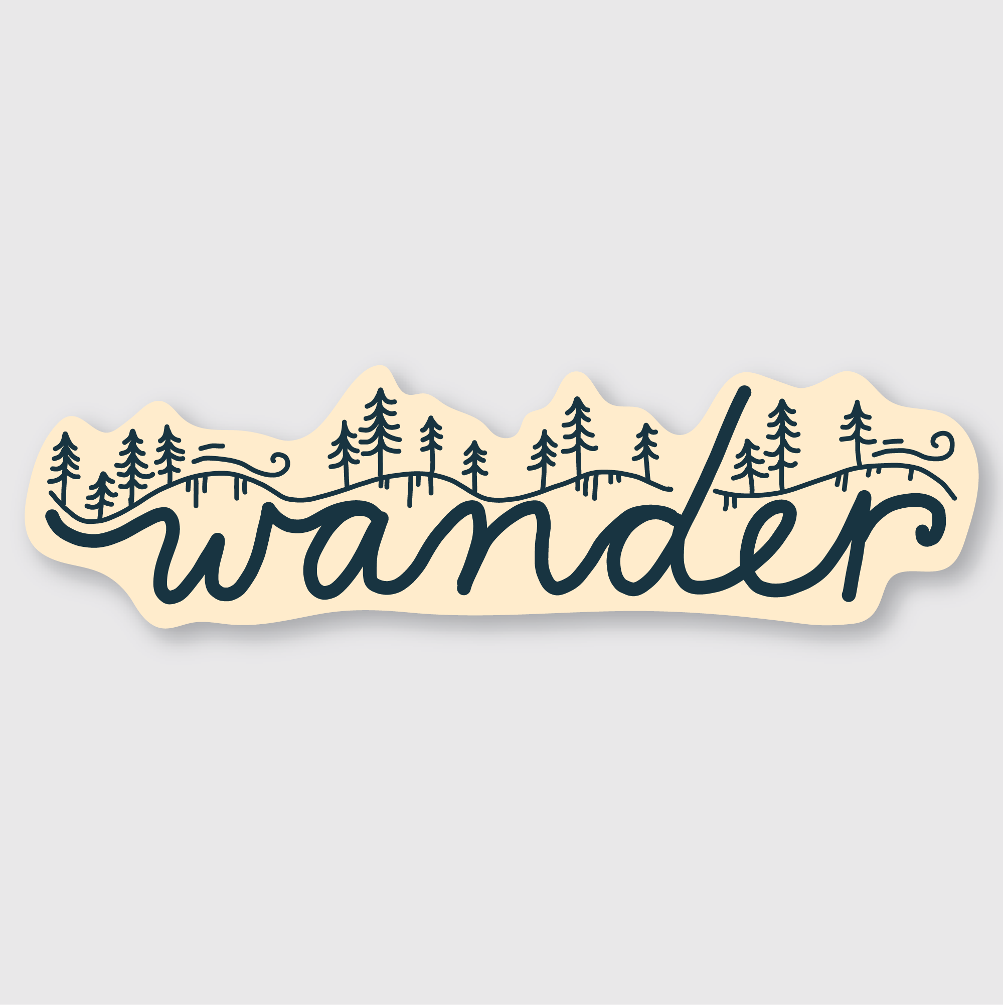 Wander Hillside Sticker