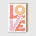 Love Abstract Letters Greeting Card