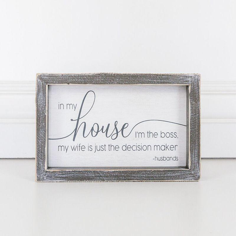 Funny Marriage Rules Wood Sign Framed Rustic Home Decor Husband Wife Humor Wall Plaque Gift