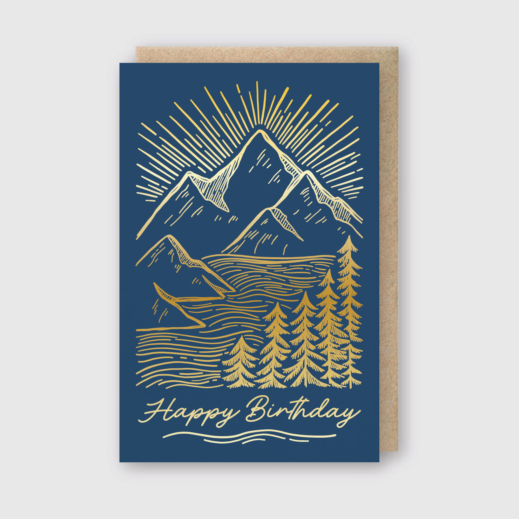 Birthday Mountainscape Greeting Card