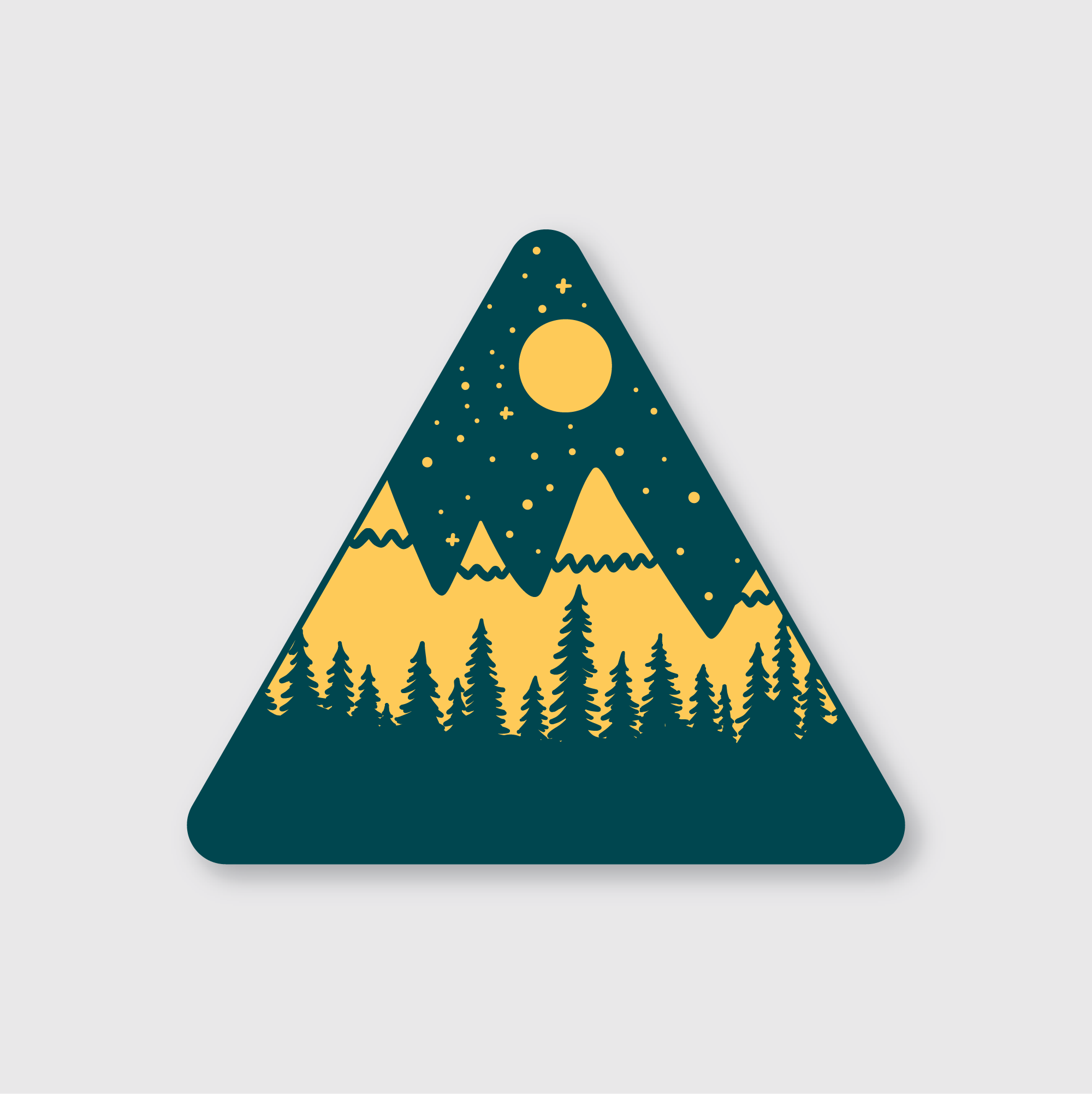 Starry Mountain Vibes Sticker