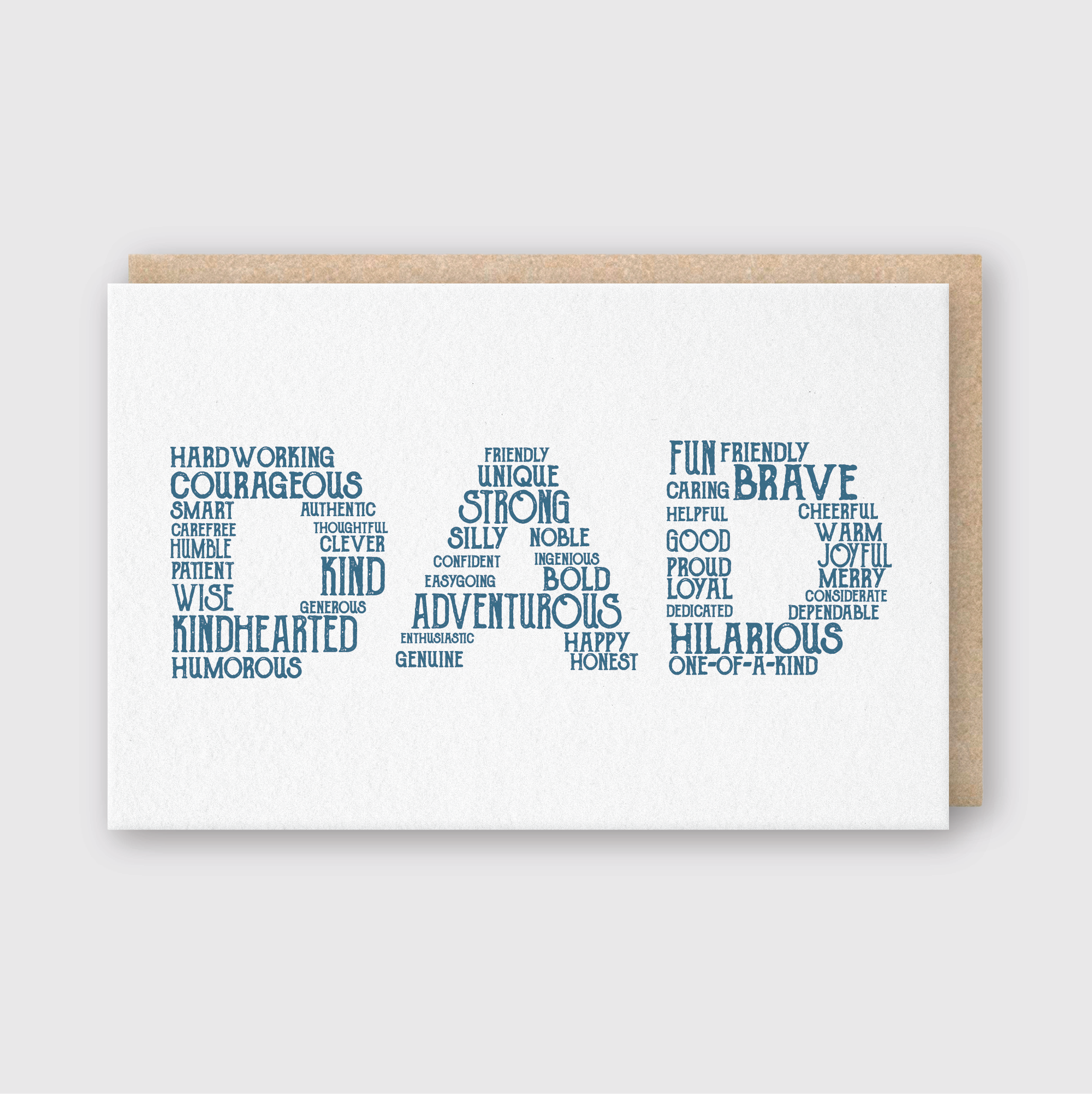 DAD Words Greeting Card