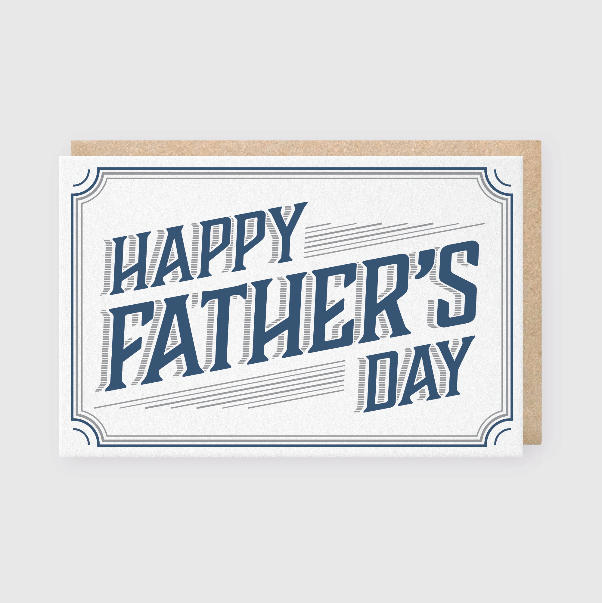 Father's Day Border Greeting Card