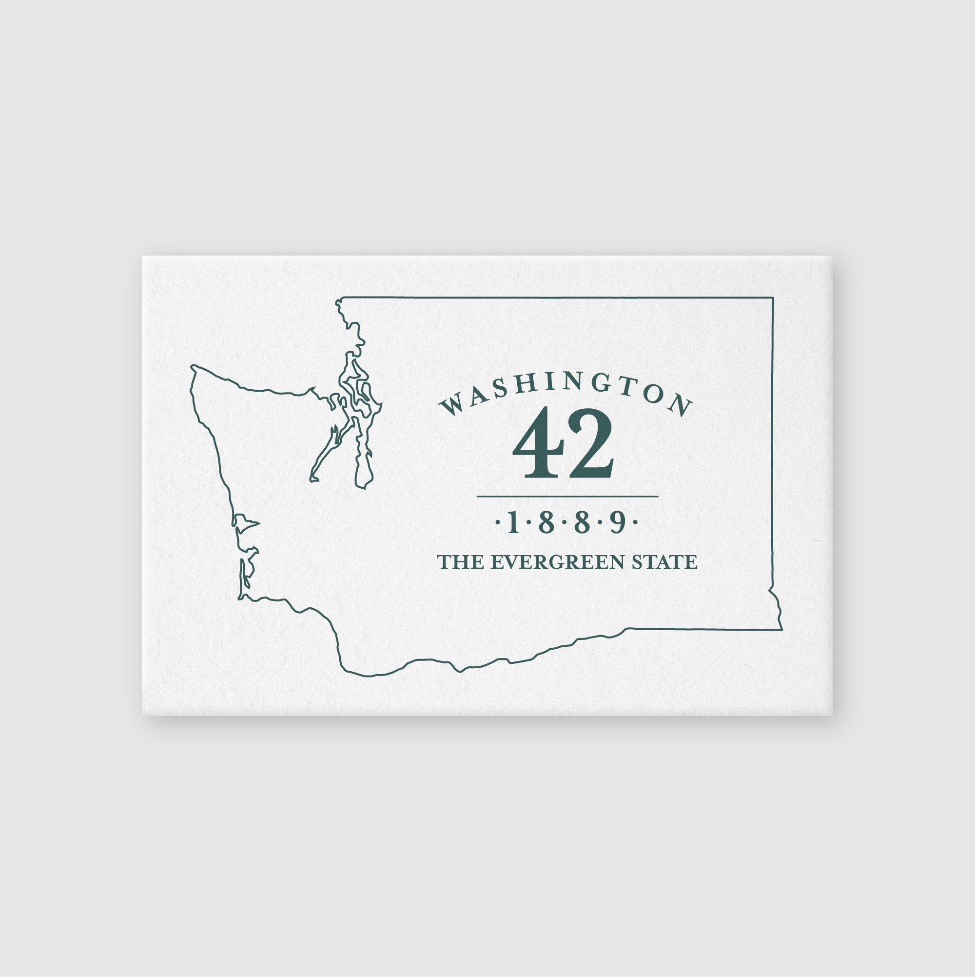 The Evergreen State Washington 42 Postcard