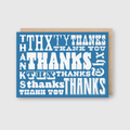 Thanks Type Greeting Card