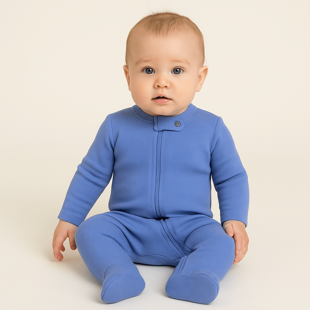 footie |  periwinkle blue