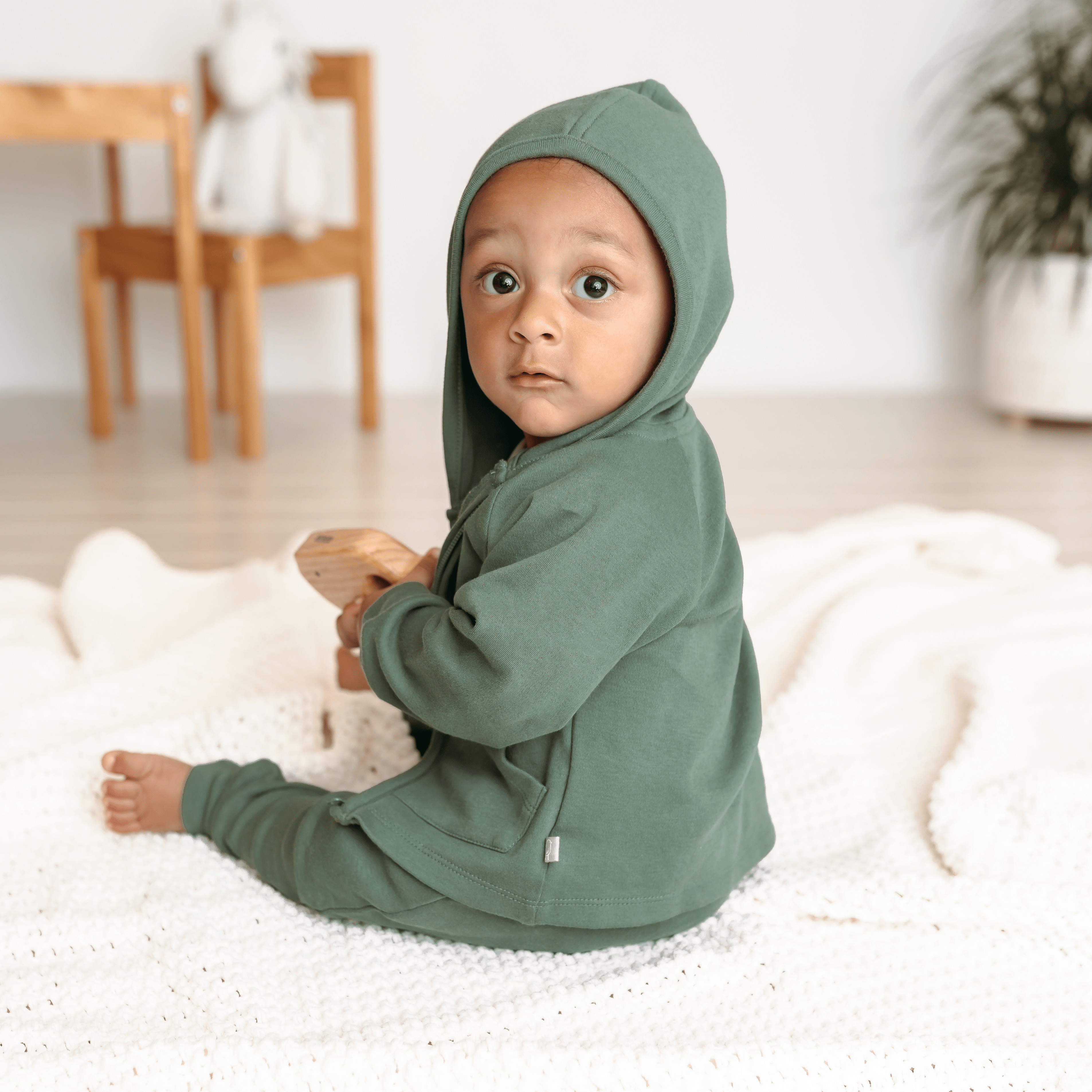 hoodie | basil green