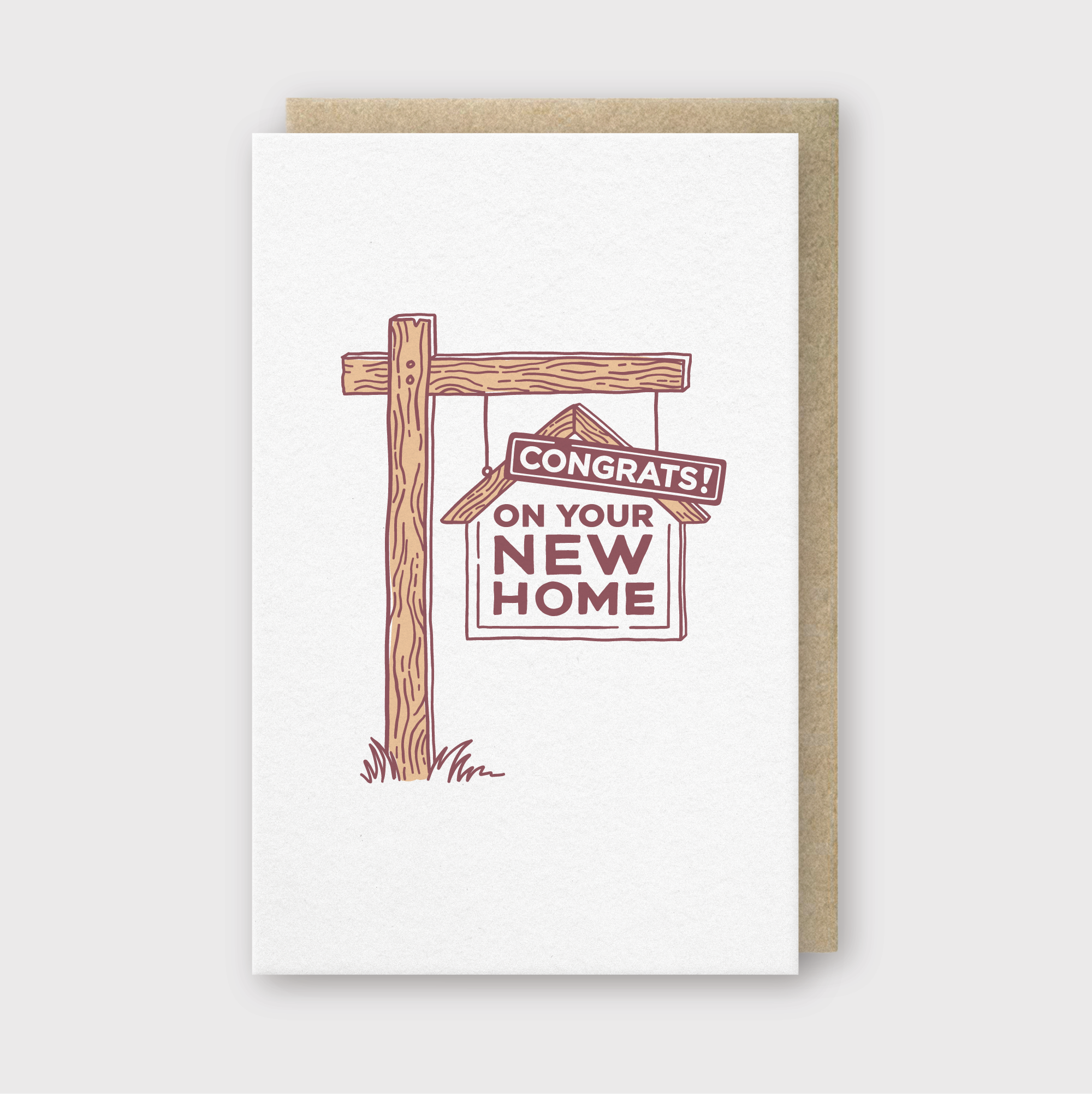 New Home Sign Greeting Card
