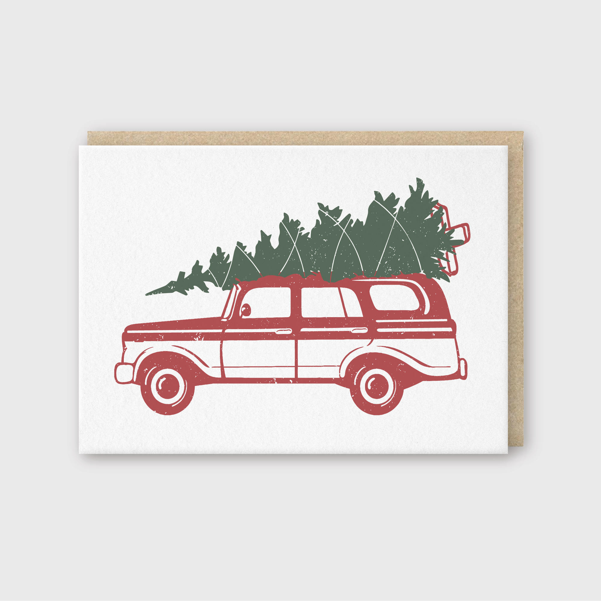 Tree Wagon Greeting Card
