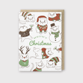 Meowy Christmas Cats Greeting Card