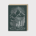 Holiday Mountainscape Silver Foil