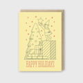 Happy Holidays Tree Elf Greeting Card