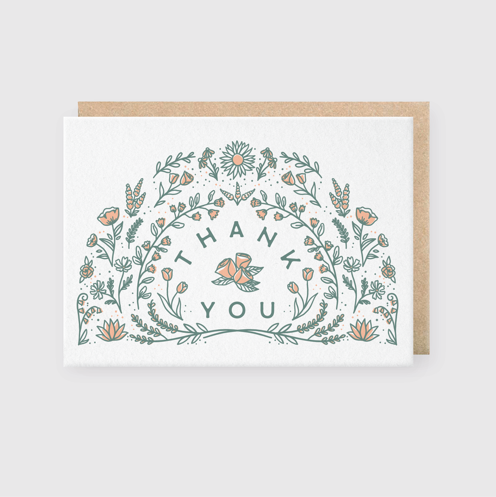 Thank You Flowers Greeting Card