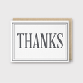 Thanks Gray Greeting Card