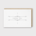 Thank You Ornate Grey Greeting Card