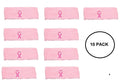 10 Pack Pink Ribbon Sport Headbands