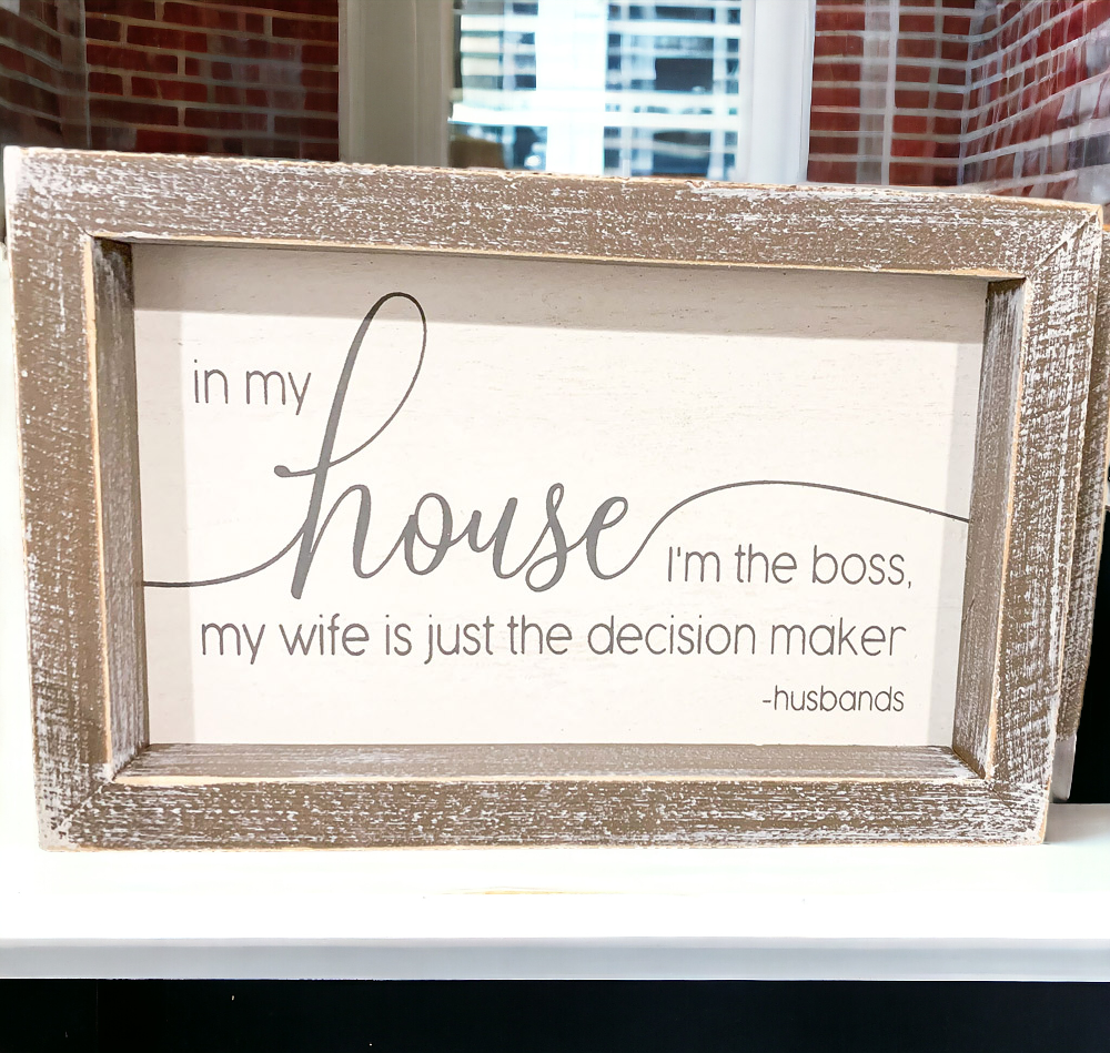 Funny Marriage Rules Wood Sign Framed Rustic Home Decor Husband Wife Humor Wall Plaque Gift