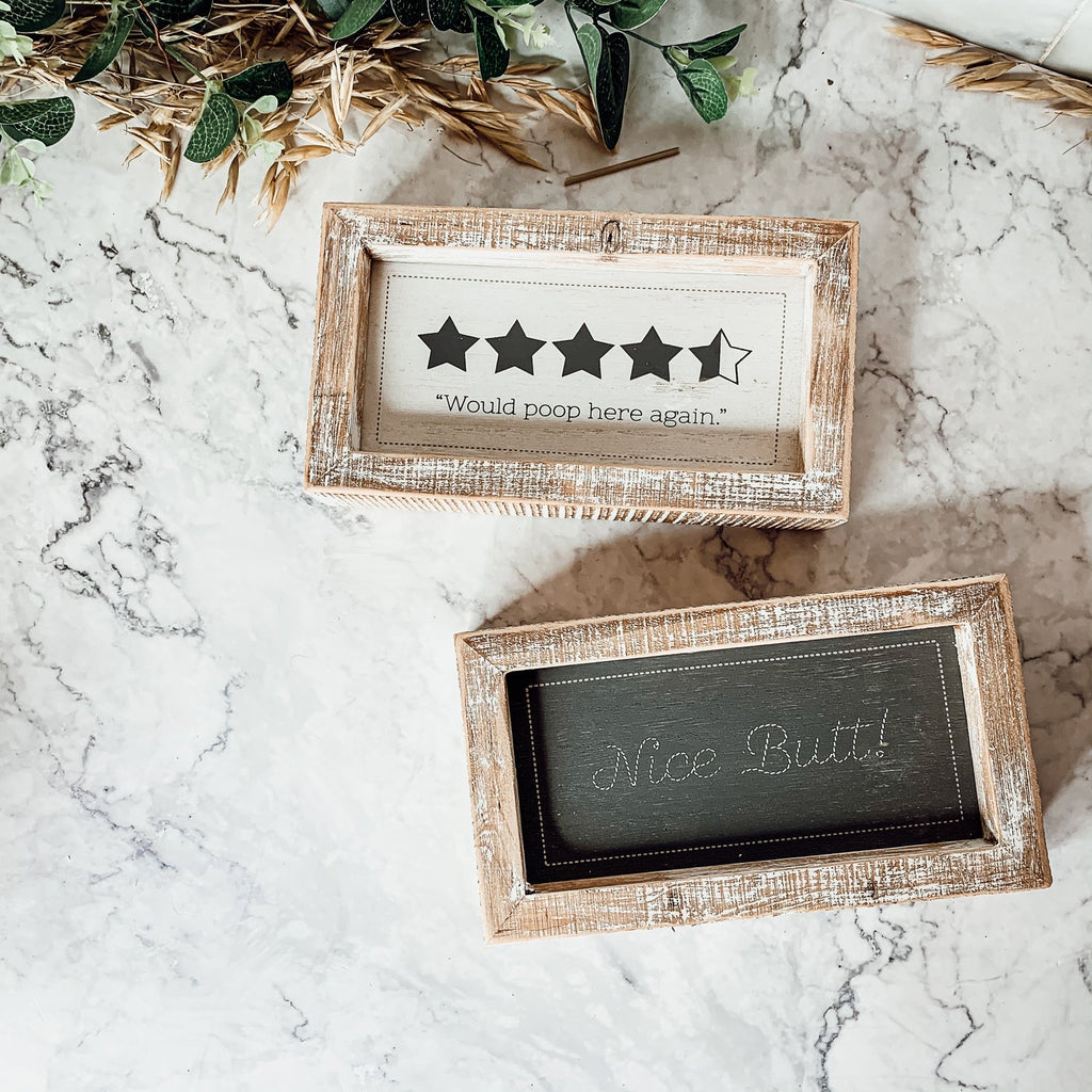 Funny Double Sided Bathroom Sign Guest Restroom Humor Decor Gift For Remodel Homes