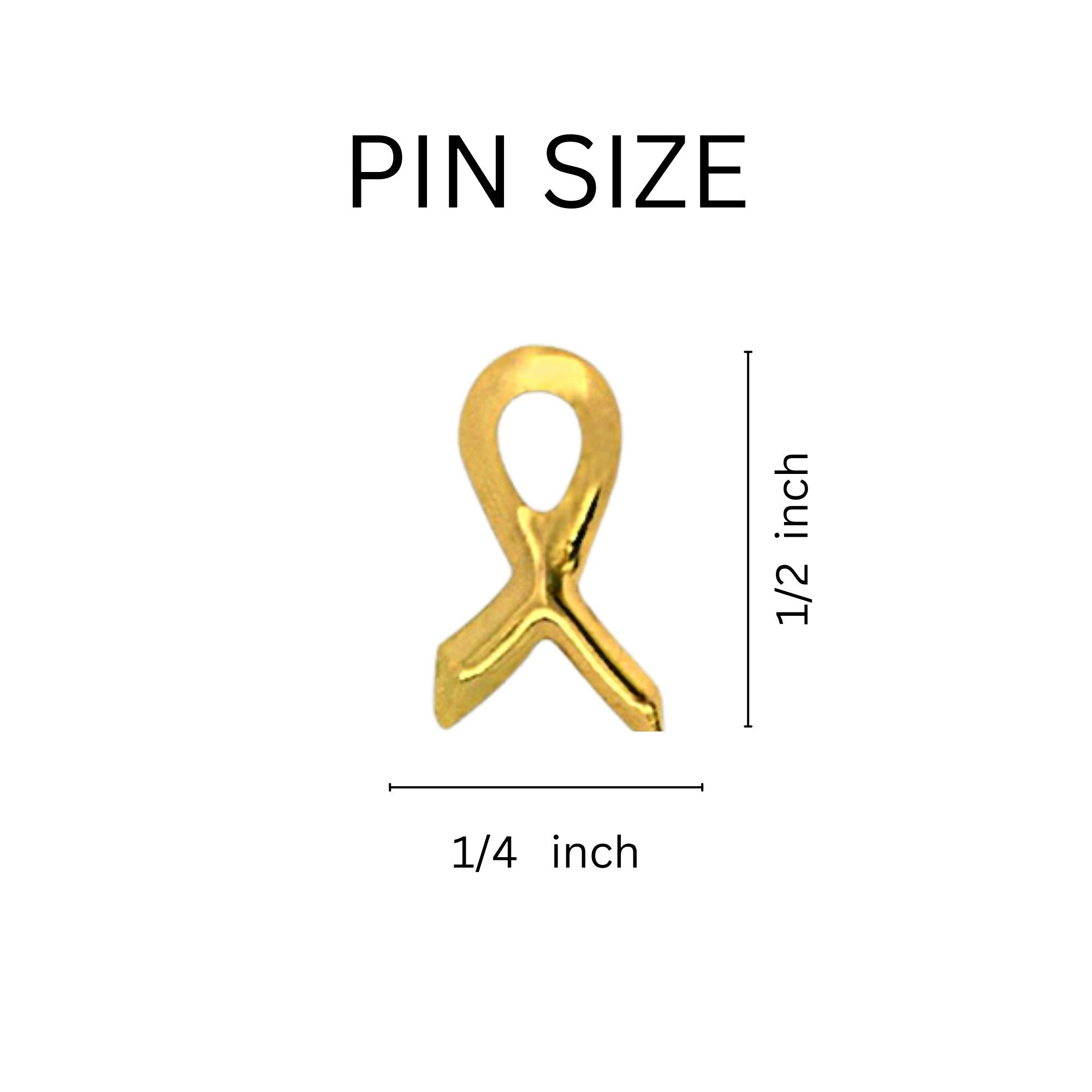 Satin Light Blue Ribbon Awareness Pins